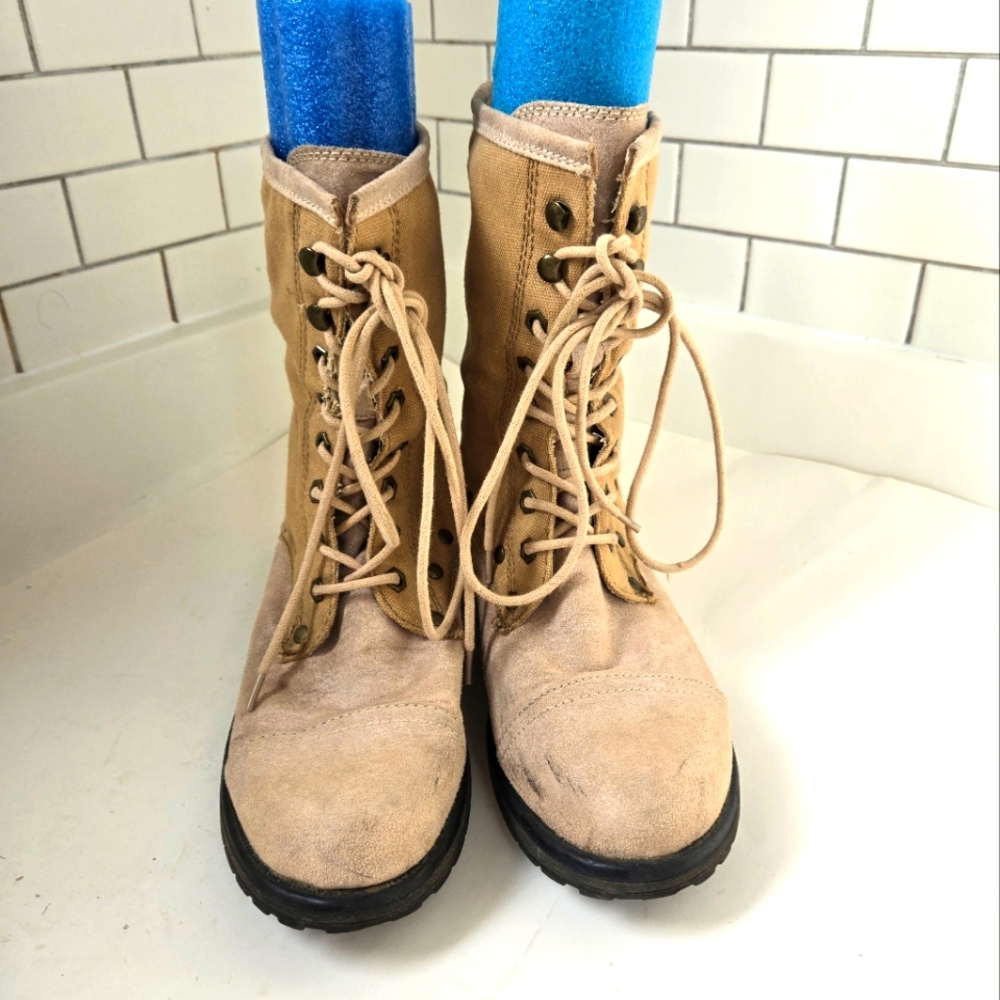 Roxy Distressed Combat Boots